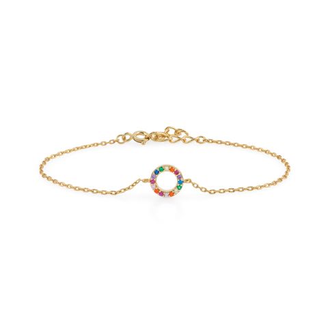 Armbånd Sirkel 925 Forgylt Sølv