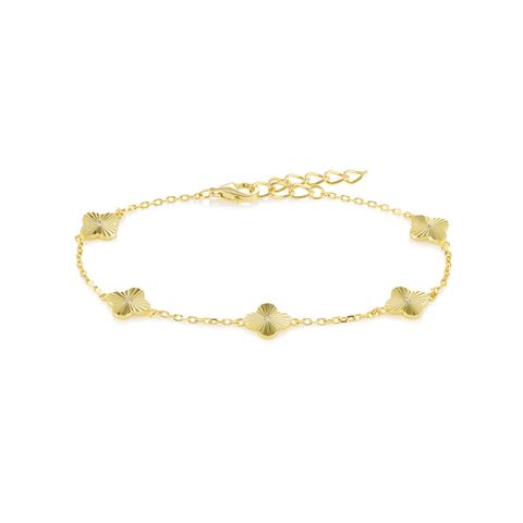 Armbånd Blomster 925 Forgylt Sølv
