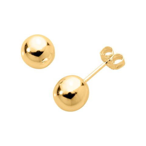Øredobber Kule 925 Forgylt Sølv 8 mm
