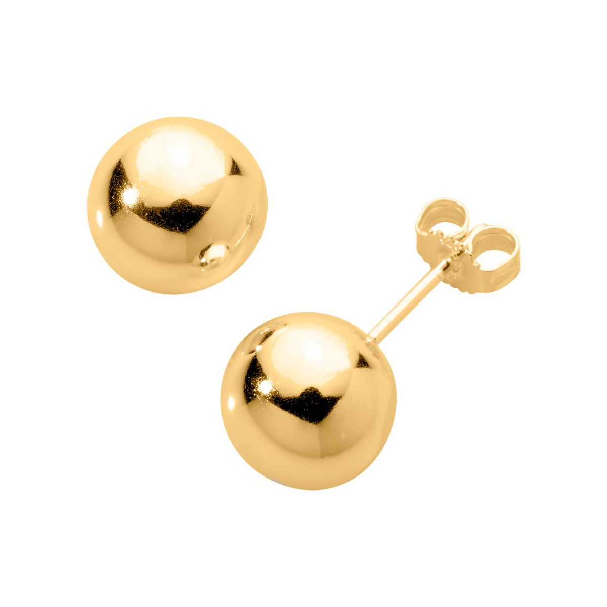 Øredobber Kule 925 Forgylt Sølv 10 mm