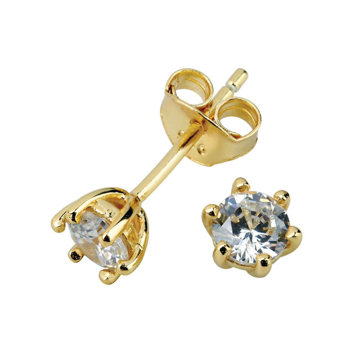 Øredobber 925 Forgylt Sølv