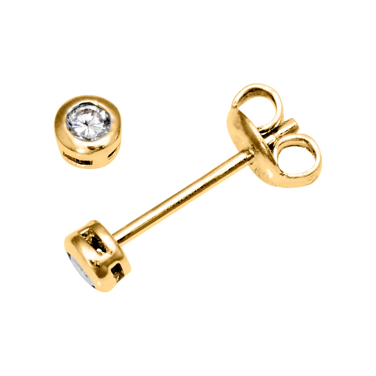 Øredobber 925 Forgylt Sølv 3,5 mm