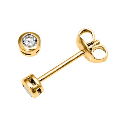 Øredobber 925 Forgylt Sølv 3,5 mm