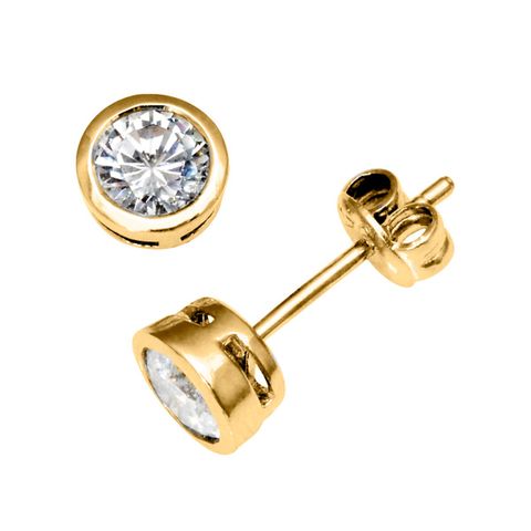 Øredobber 925 Forgylt Sølv 5 mm