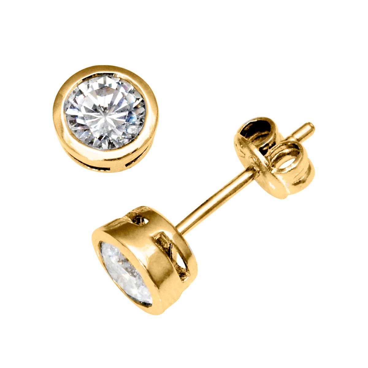 Øredobber 925 Forgylt Sølv 6 mm