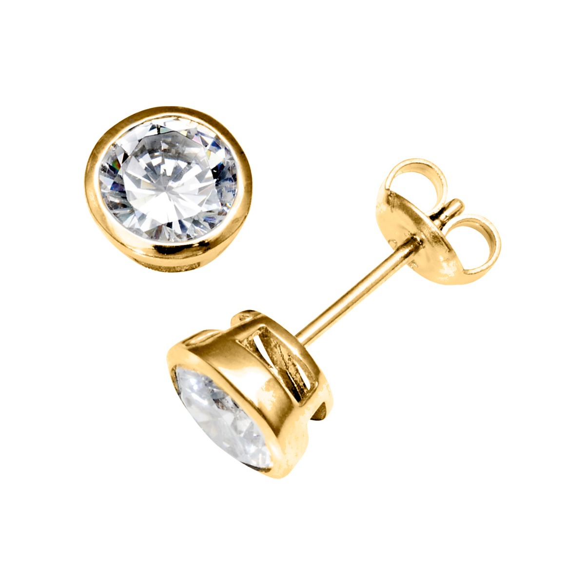 Øredobber 925 Forgylt Sølv 7 mm