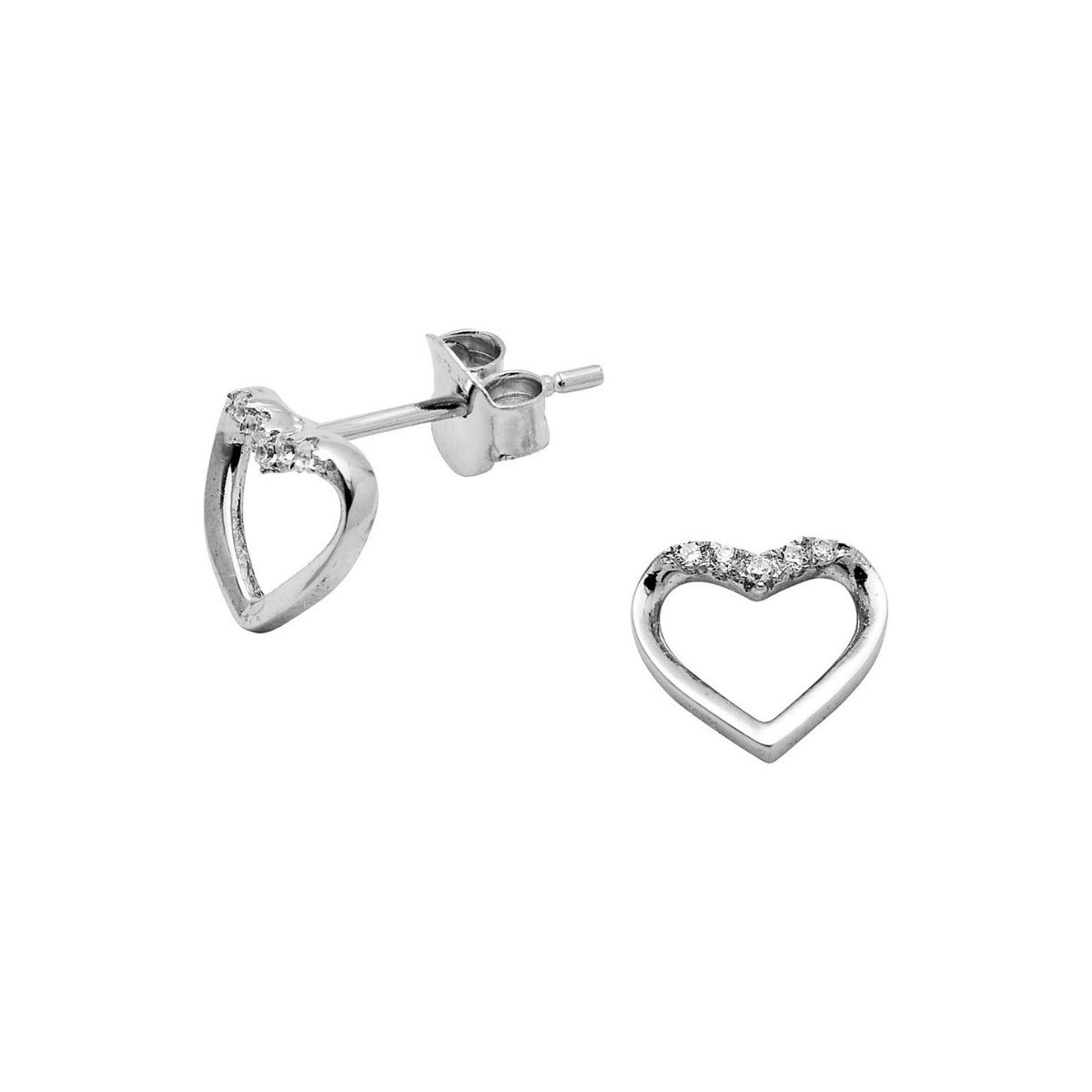 Øredobber Hjerter Sølv 