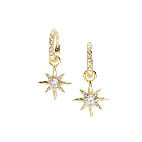 Øreringer Nordstjerne 925 Forgylt Sølv