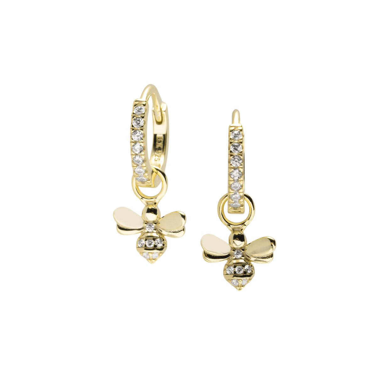 Øreringer Bie 925 Forgylt Sølv