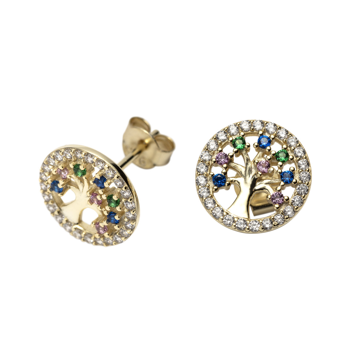 Øredobber Livets Tre 925 Forgylt Sølv