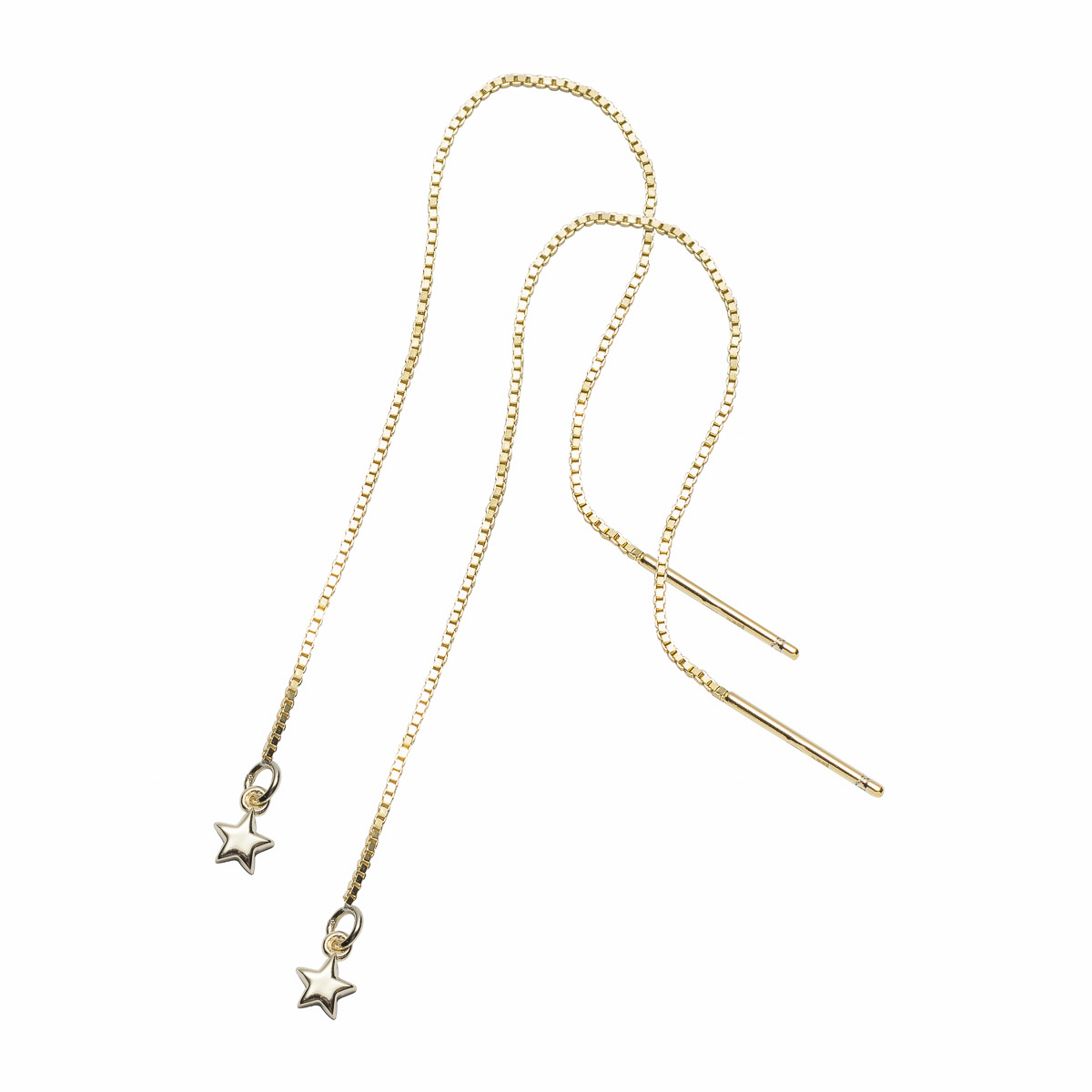 Øredobber Balanse Stjerne Forgylt Sølv