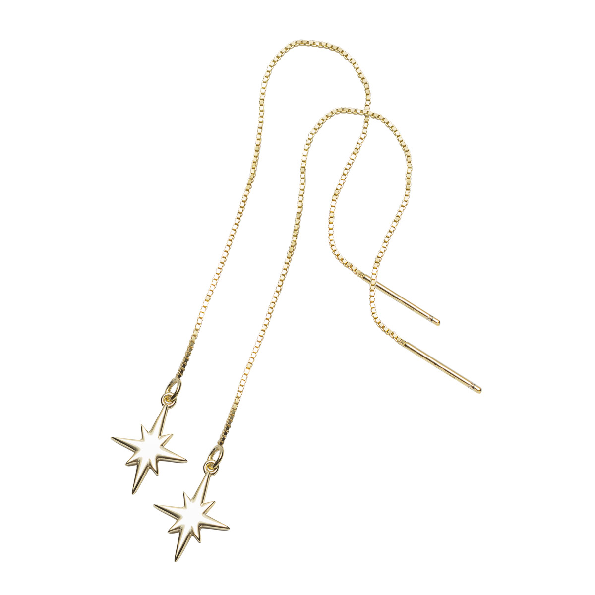 Balanseøredobber Stjerne 925 Forgylt Sølv