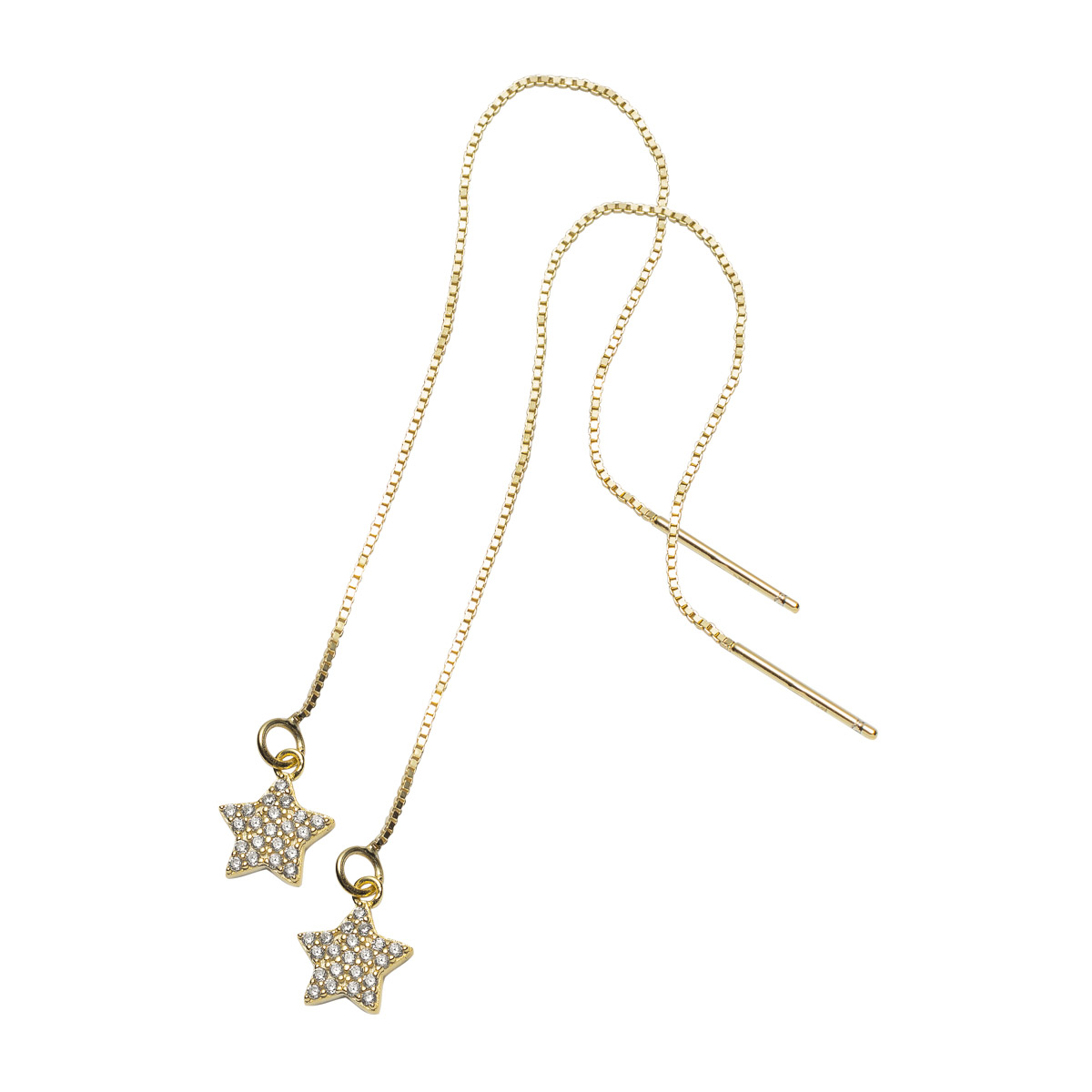 Øredobber Balanse Stjerne Forgylt Sølv 