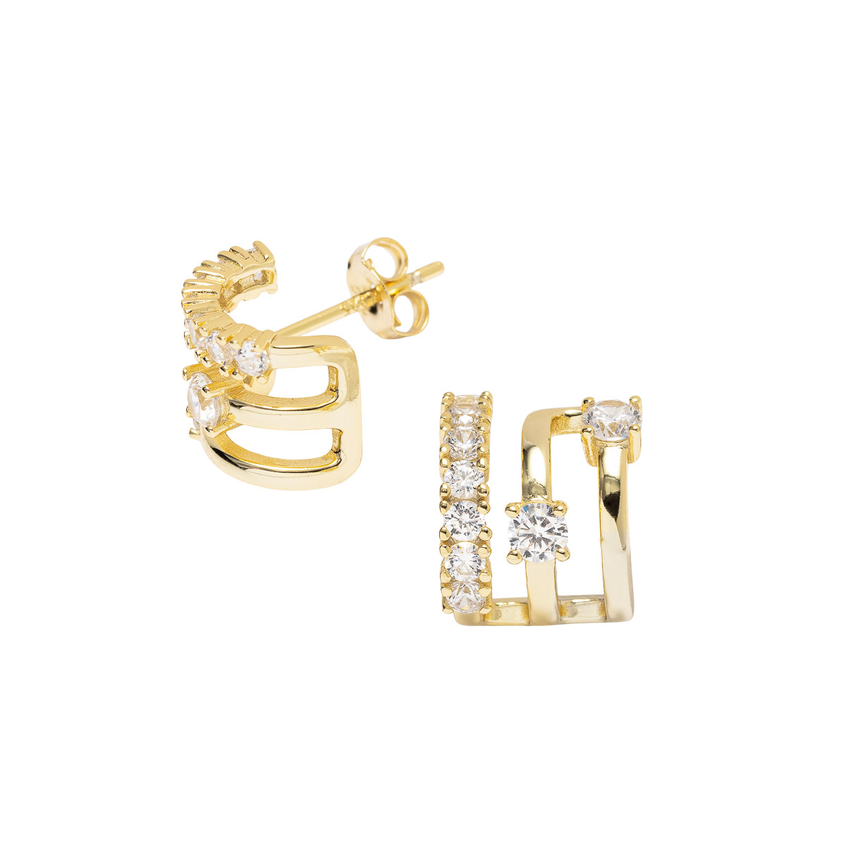 Øredobber 925 Forgylt Sølv