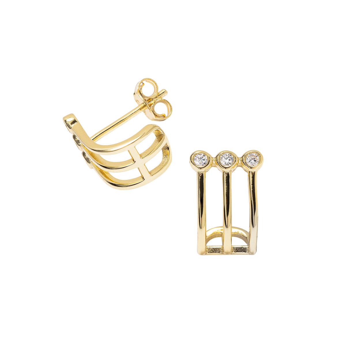 Øredobber 925 Forgylt Sølv