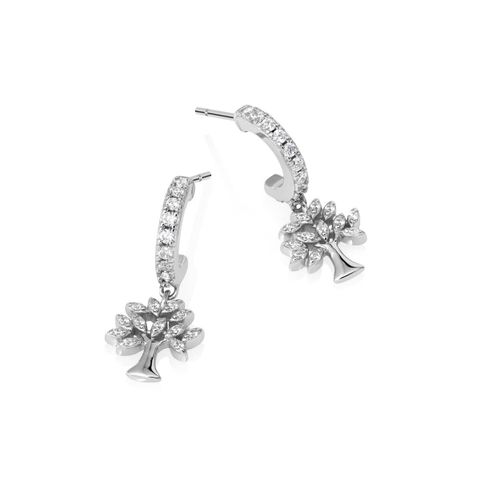 Øreringer Livets Tre 925 Sølv