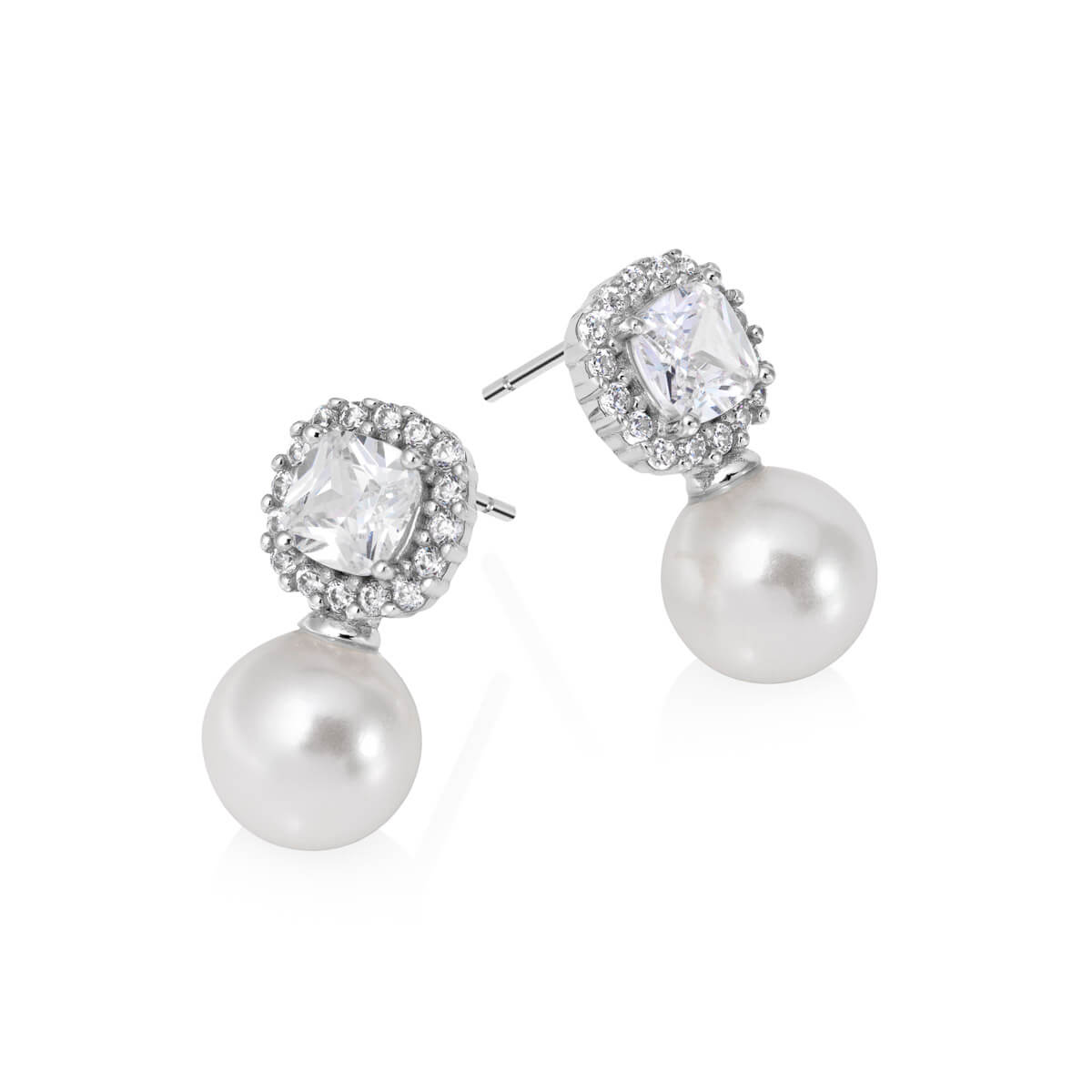 Øredobber Perle 925 Sølv