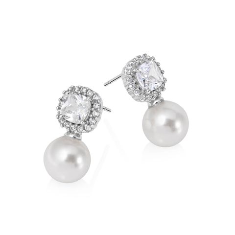 Øredobber Perle 925 Sølv