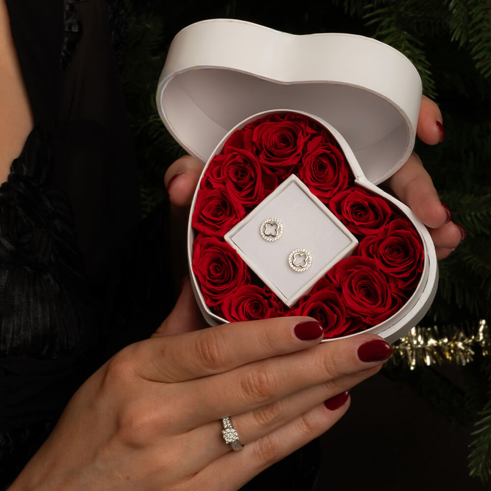 Øredobber Kløver 925 Sølv