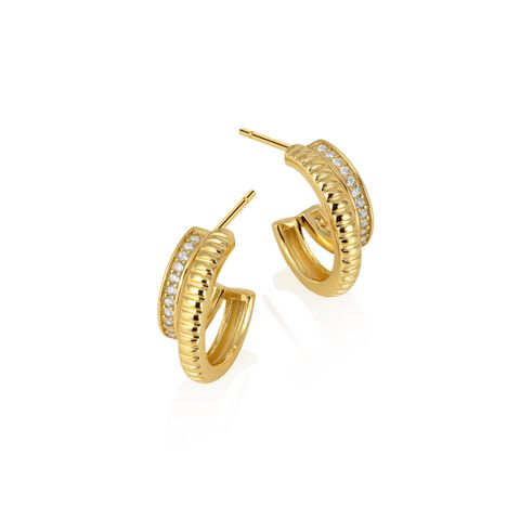 Øreringer 925 Forgylt Sølv