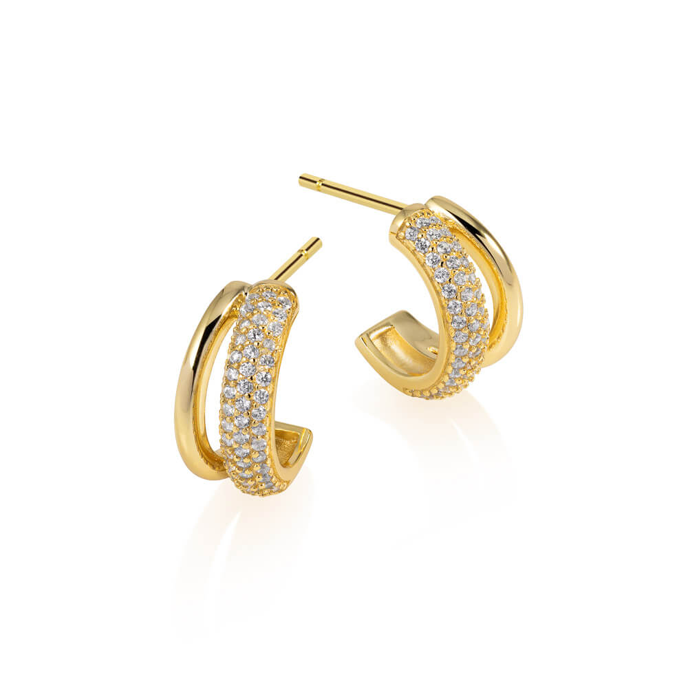 Øreringer 925 Forgylt Sølv