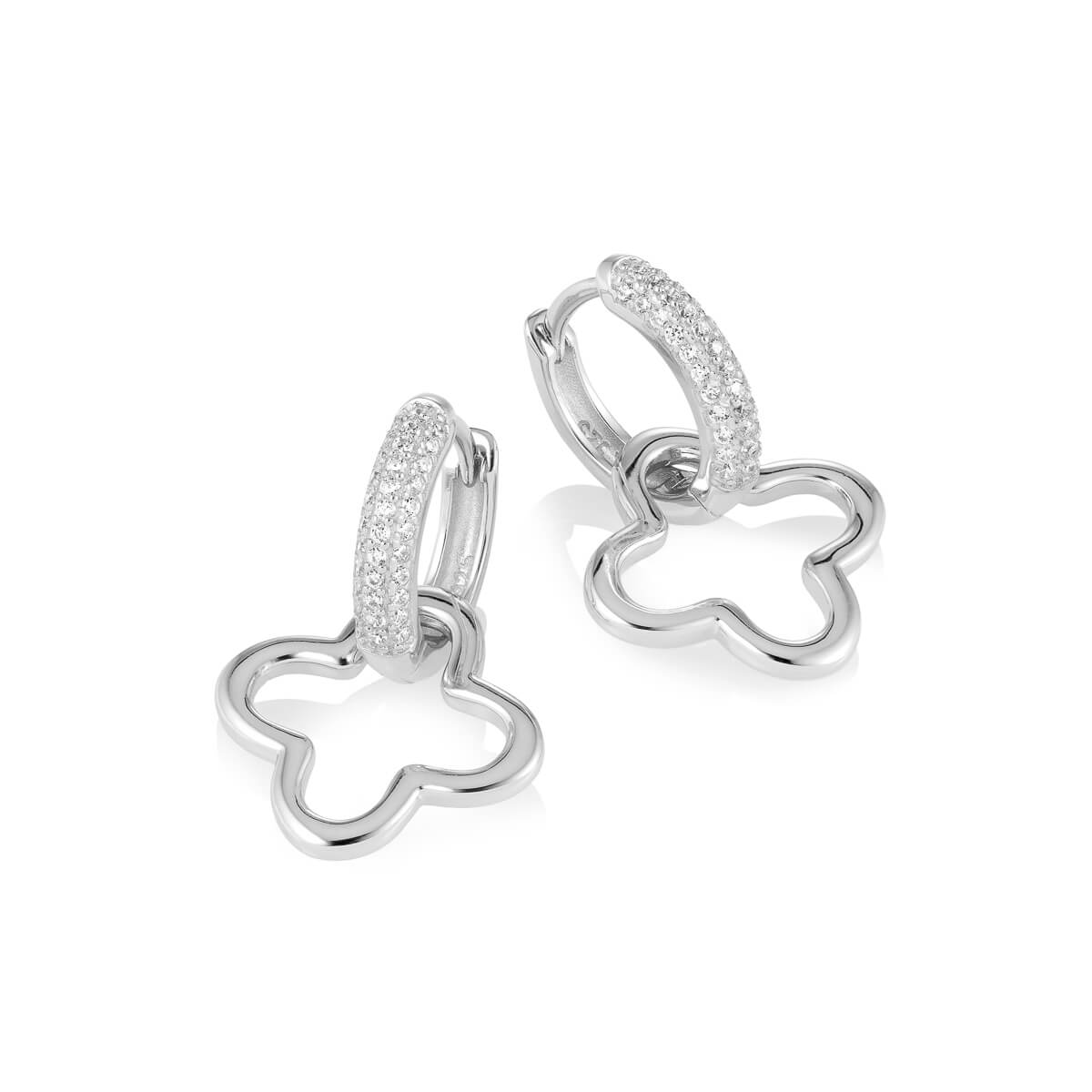 Øreringer Kløver 925 Sølv