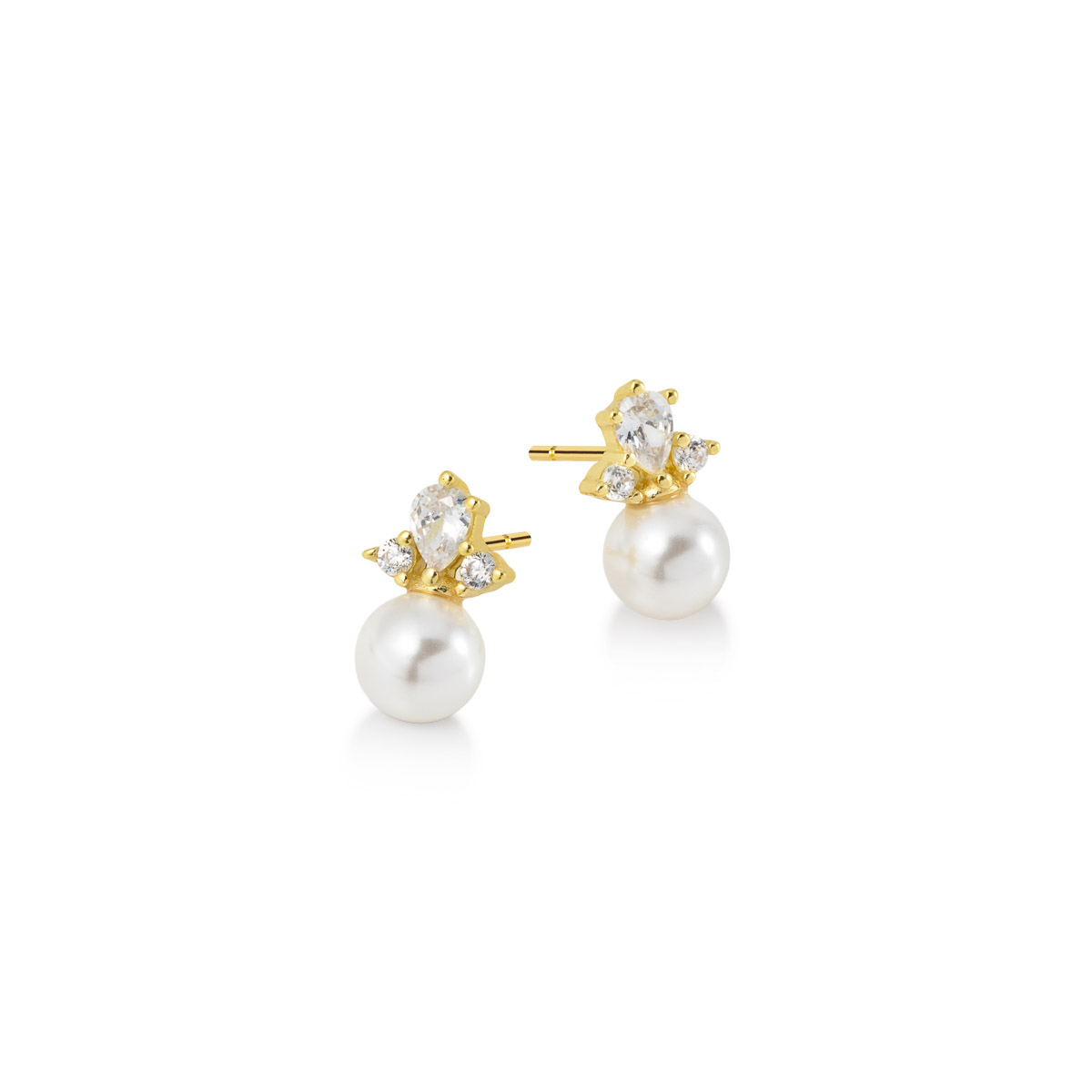 Øredobber 925 Forgylt Sølv