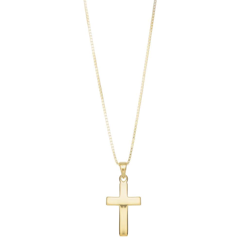 Halssmykke Kors 925 Forgylt Sølv