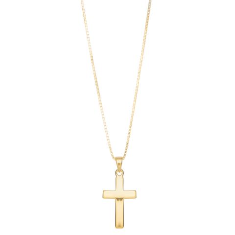Halssmykke Kors 925 Forgylt Sølv