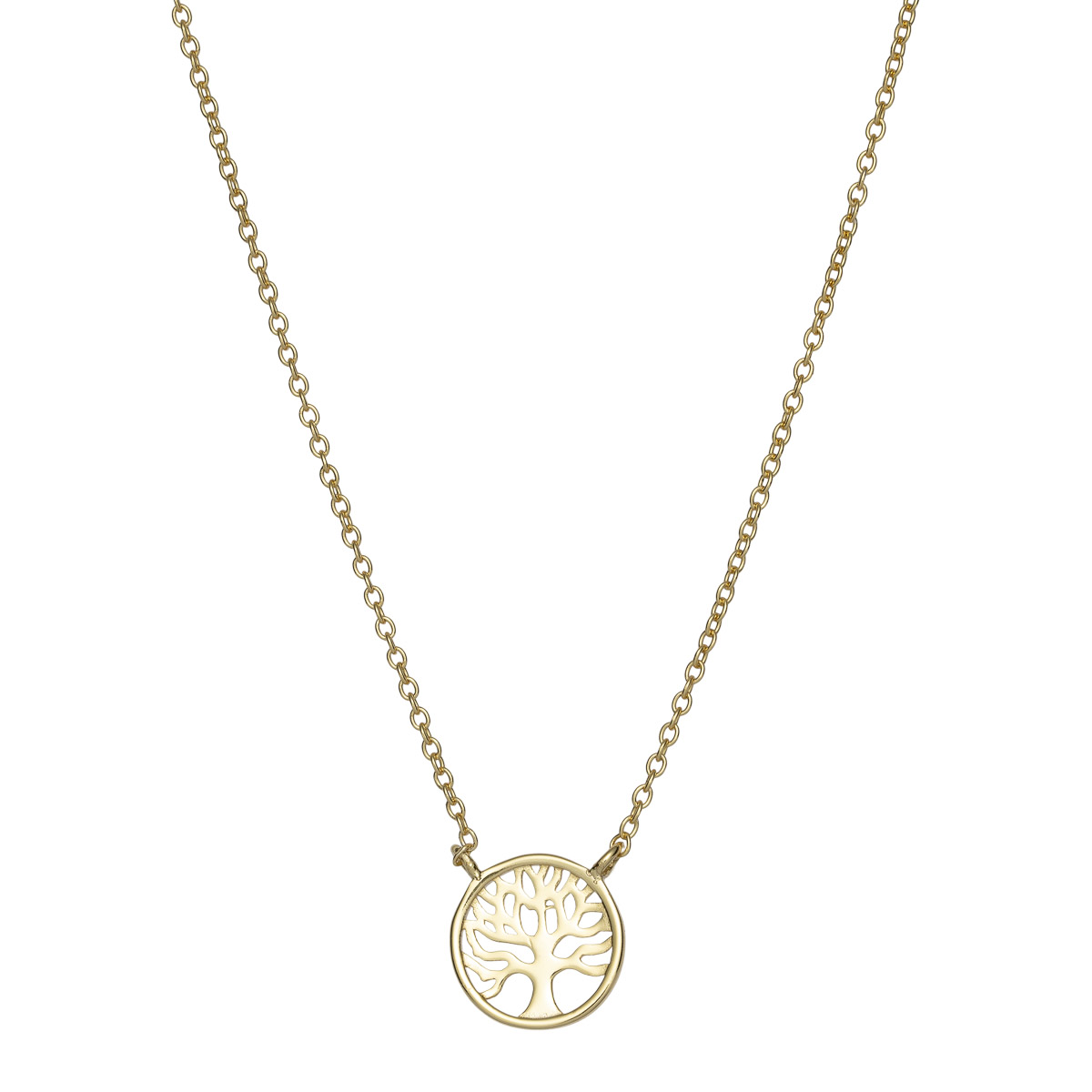 Halssmykke Livets Tre 925 Forgylt Sølv