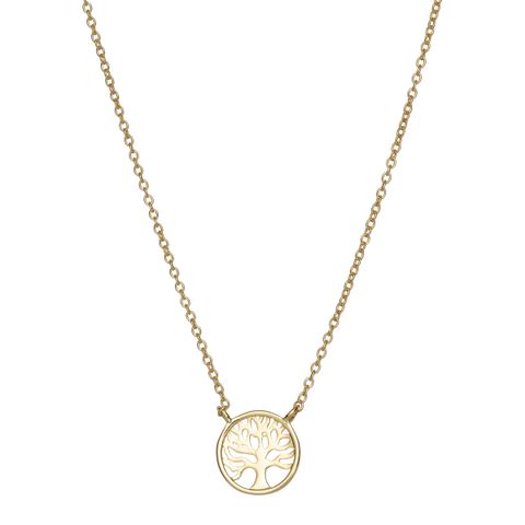 Halssmykke Livets Tre 925 Forgylt Sølv