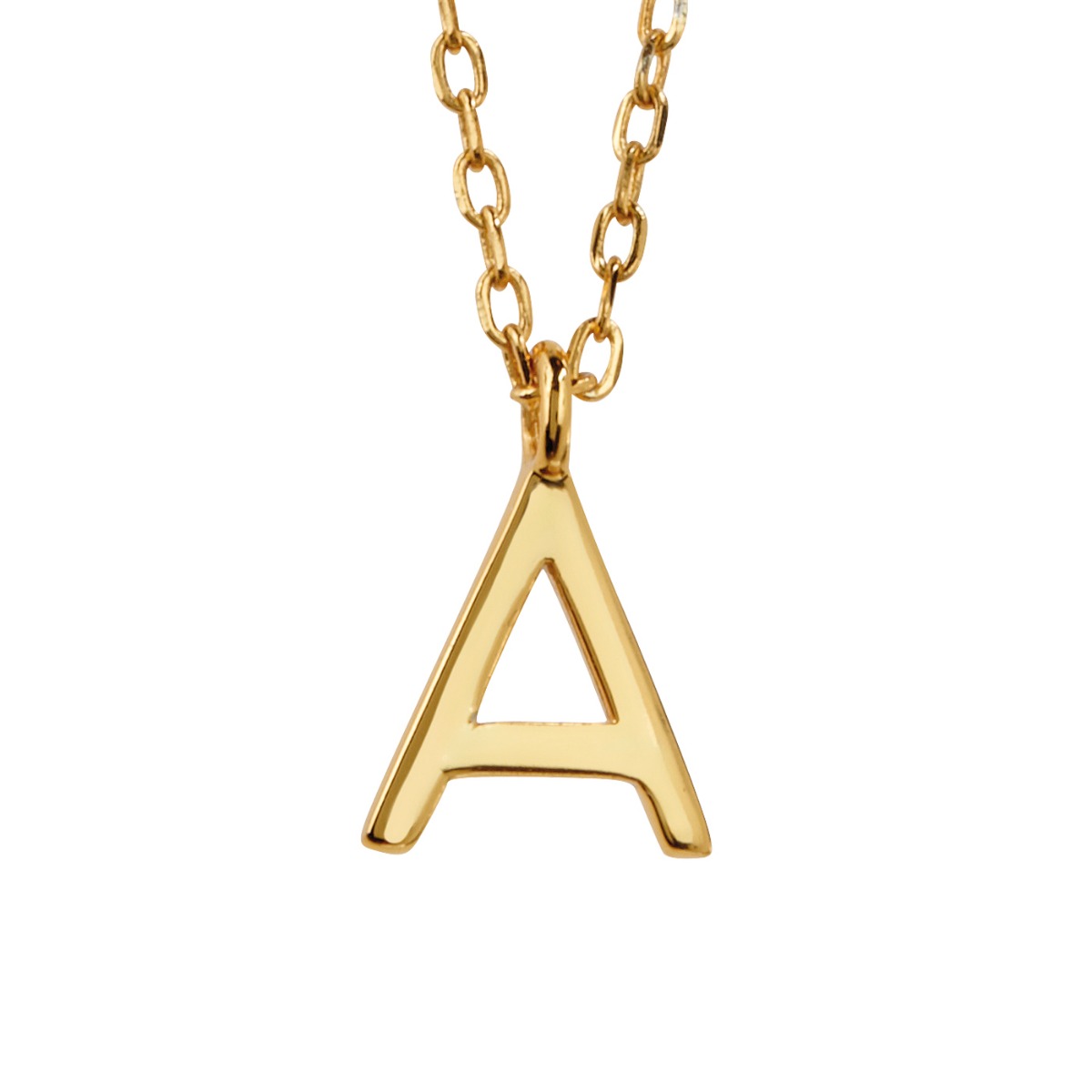 Bokstavsmykke 925 Forgylt Sølv