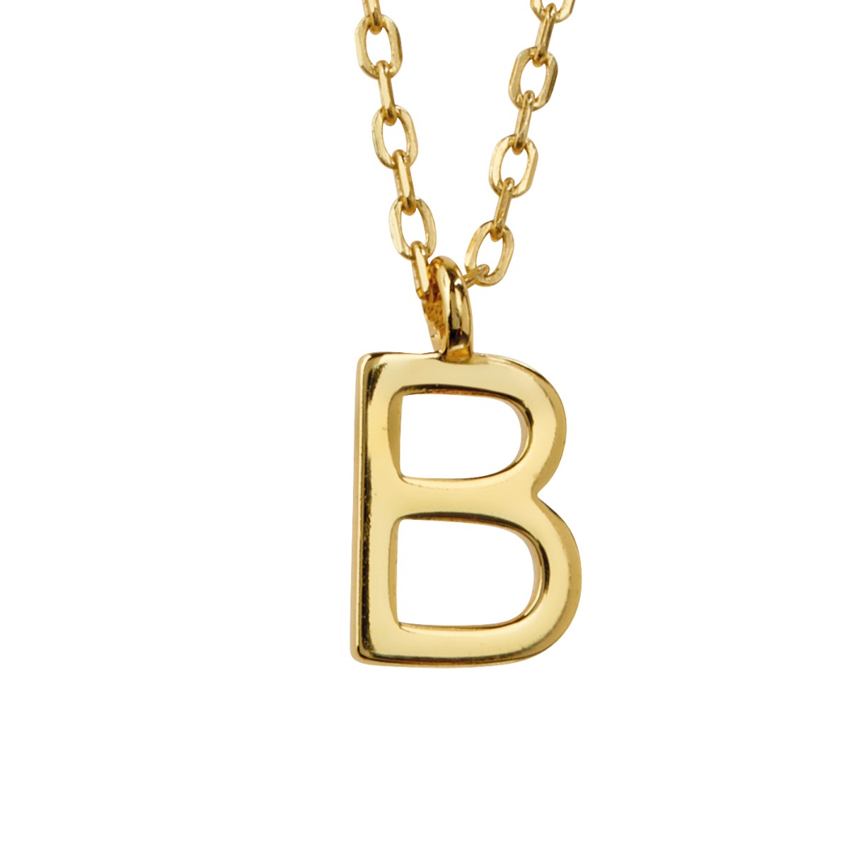 Bokstavsmykke 925 Forgylt Sølv