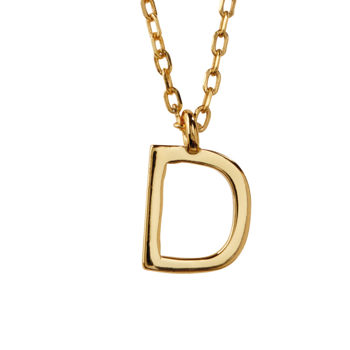 Bokstavsmykke 925 Forgylt Sølv