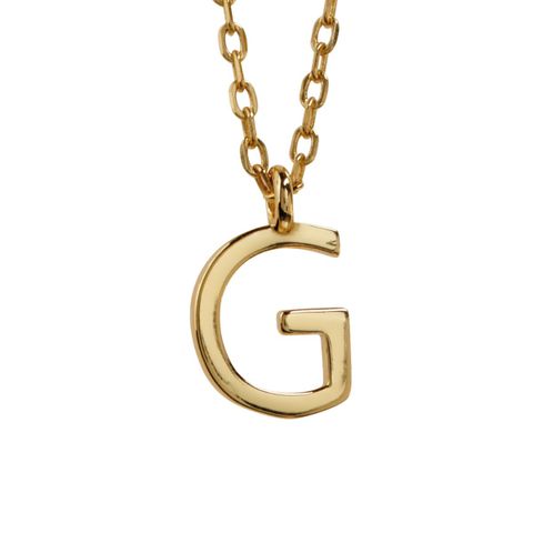 Bokstavsmykke 925 Forgylt Sølv