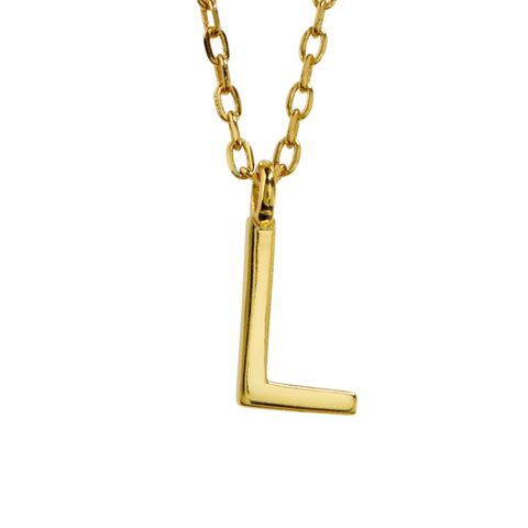 Bokstavsmykke 925 Forgylt Sølv