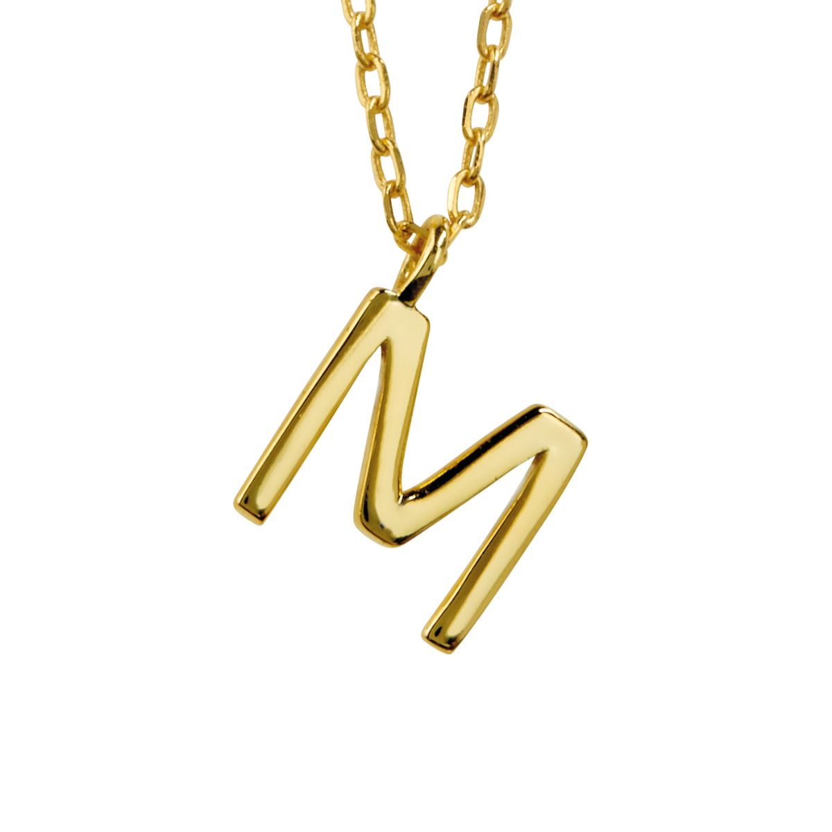 Bokstavsmykke 925 Forgylt Sølv