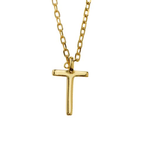 Bokstavsmykke 925 Forgylt Sølv