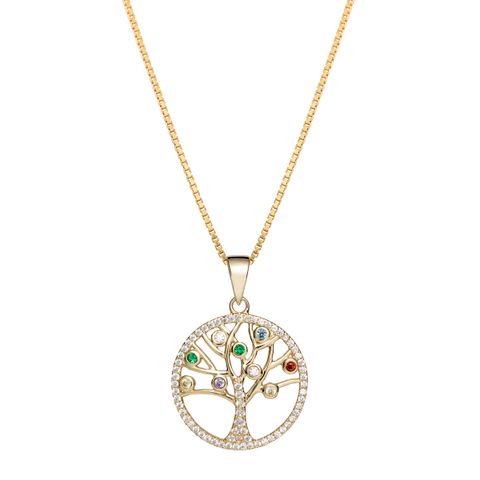 Halssmykke Livets Tre 925 Forgylt Sølv