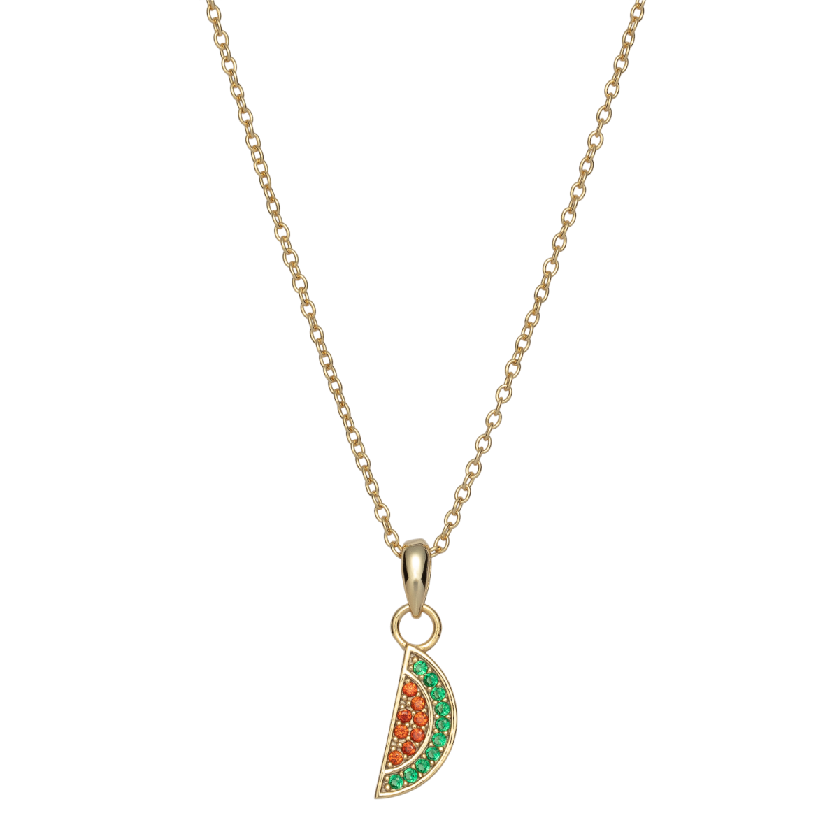 Halssmykke Vannmelon 925 Forgylt Sølv