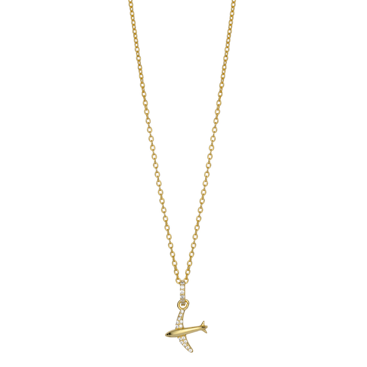 Halssmykke Fly 925 Forgylt Sølv