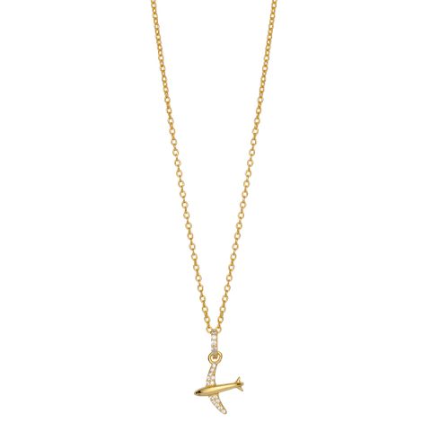 Halssmykke Fly 925 Forgylt Sølv