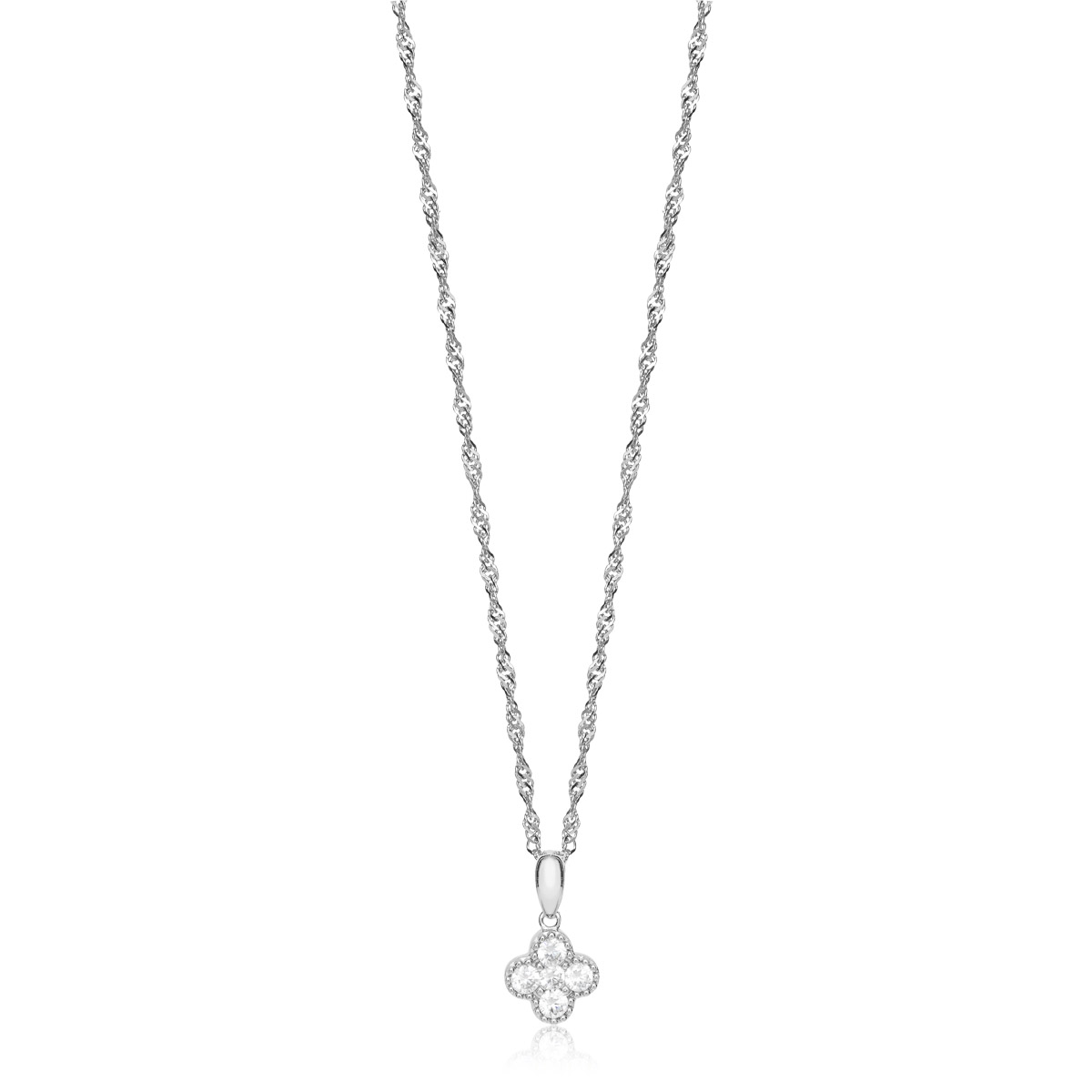 Halssmykke Kløver 925 Sølv