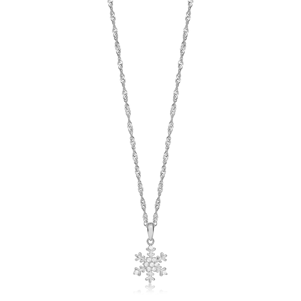 Halssmykke Snøkrystall 925 Sølv