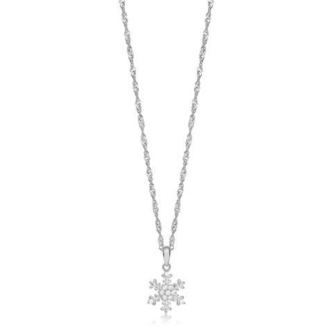 Halssmykke Snøkrystall 925 Sølv