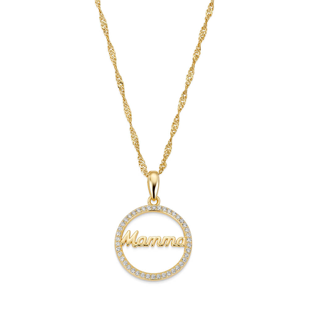 Halssmykke Mamma 925 Forgylt Sølv