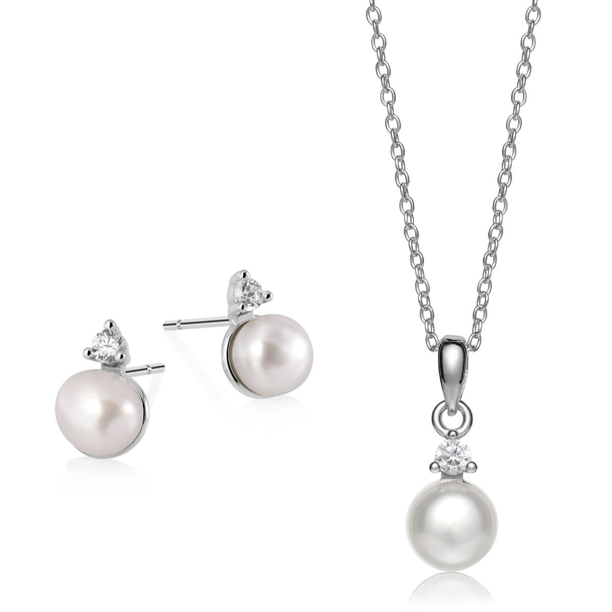 Smykkesett Perler 925 Sølv