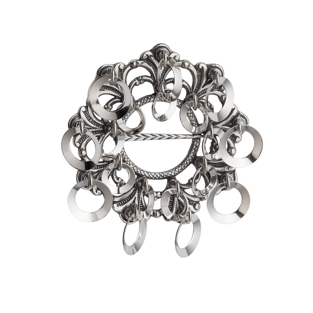 Bunadsølje Trønderbunad 830 Oksidert Sølv