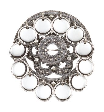 Bunadsølje i oksidert sølv