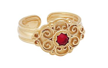 Bunadsring i forgylt sølv